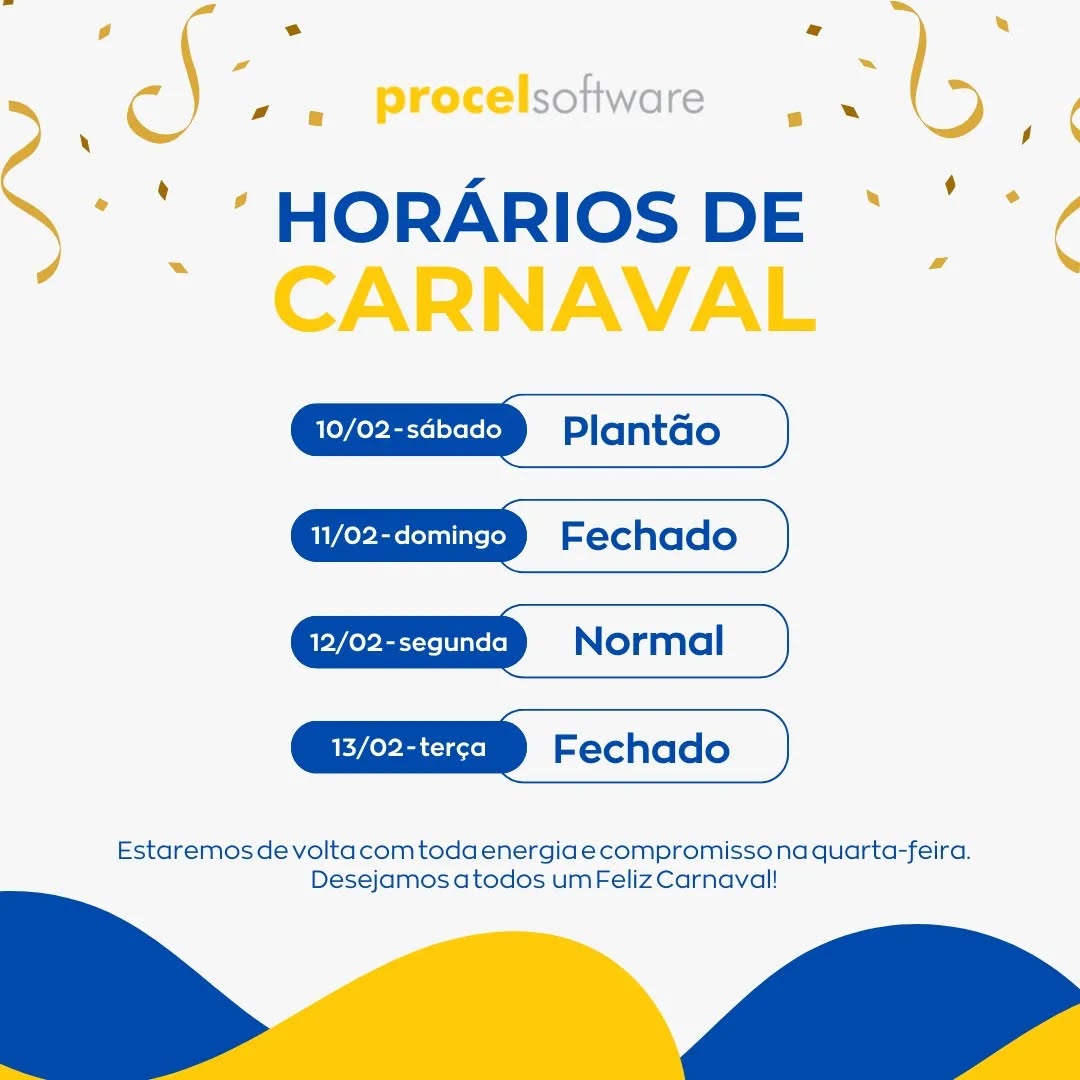 🔌🎉 Informamos nosso horário de funcionamento para o Carnaval 2024: